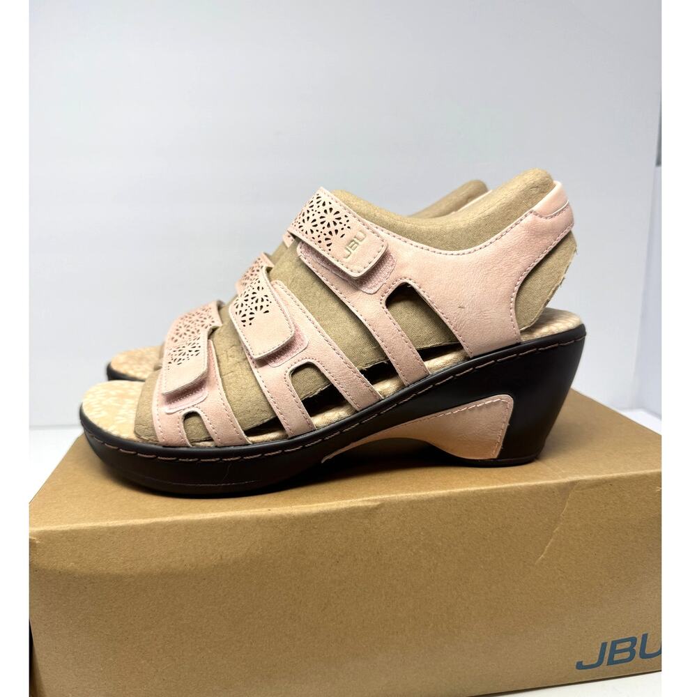 JBU by Jambu Stephanie Blush Pink Wedge Sandals Women’s Size 9 NIB